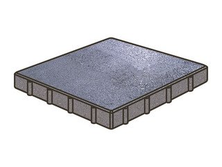 Гранитная тротуарная плитка Готика, Квадрат Granite FINO, 400x400x100, Амфиболит