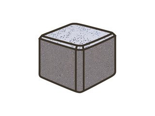Гранитная тротуарная плитка Готика, Куб Granite FINO, 100x100x100, Покостовский