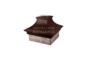 Колпак Zking Monblan Premium 385х385 с посадкой на 1,5 кирпича коричневый 1