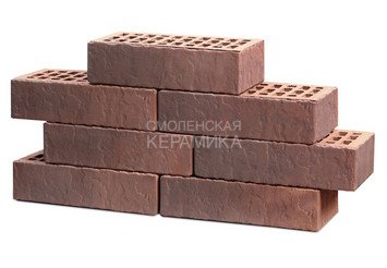 Кирпич лицевой Воротынский КЗ, Бронза Терра Флеш 1НФ 4