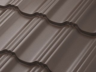Модульная черепица AQUASYSTEM Гётеборг Rooftop Бархат, Zn180, Тёмно-коричневый матовый RAL8019, 1205