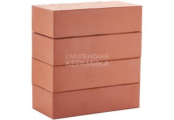 Кирпич лицевой полнотелый ЛСР Красный гладкий, 1НФ 3
