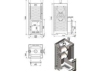 Печь для бани ASTON 38 INOX (ИНОКС) (320М) 3