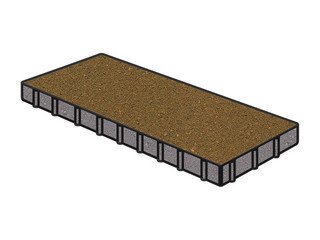 Тротуарная плитка Готика, "Плита Profi", 800x400x100 мм, желтый