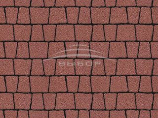 Тротуарная плитка Выбор "Антик", Гранит Красный, 60 мм