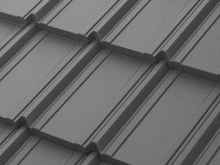 Модульная черепица AQUASYSTEM Берген PU Rooftop Кашемир, Zn275, Графит матовый RAL7016, 1165х765мм