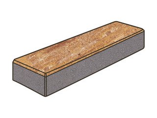 Тротуарная плитка Готика, "Паркет Natur", 80 мм, терракота