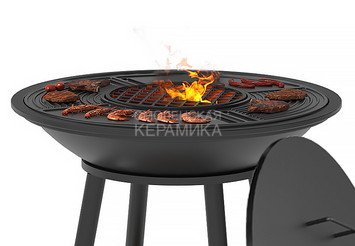 Чугунный Fantastic Grill Везувий Ø 700 Престиж (чаша+подставка престиж+плита Gurman Ø700+крышка) 2