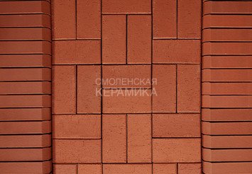 Брусчатка красная ЛСР «Лондон» бордюр 0,51NF 3