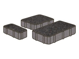 Тротуарная плитка Готика, Новый Город Premiun Gold, 80 мм, цвет Голд 21