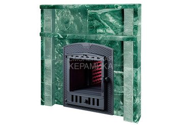 Портал для банной печи из камня Змеевик 1