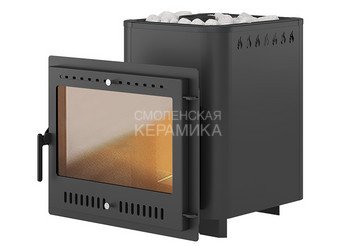 Печь ВЕЗУВИЙ Русичъ Антрацит 16 Панорама 