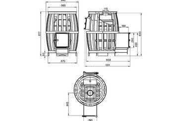 Печь банная Везувий Легенда Русский пар Ковка 18 (270) 4