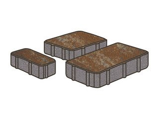 Тротуарная плитка Готика, "Новый Город Natur", 60 мм, сатурн