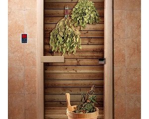 Дверь бан. DW (с фотопечатью) 1900*700 кор. ольха А004