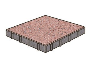 Тротуарная плитка Готика, Квадрат Premium Gold, 500x500x120 мм, цвет Голд 18