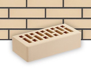 Кирпич облицовочный СТАРЫЙ ОСКОЛ Слоновая кость гладкий 1НФ