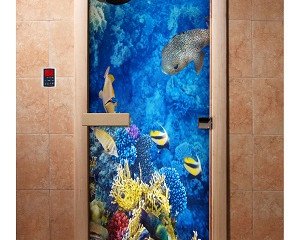 Дверь бан. DW (с фотопечатью) 1900*700 кор. ольха А068 левая