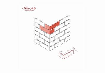 Декоративный камень White Hills Кельн Брик 321-55, Design угловой 1