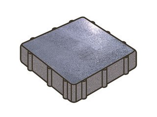 Гранитная тротуарная плитка Готика, Квадрат Granite FINO, 500x500x80, Амфиболит