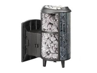 Печь банная "Атмосфера L" комбинированная сетка-ламель "Пироксенит"