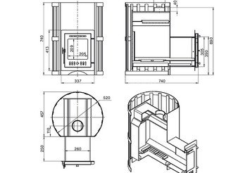 Печь ВЕЗУВИЙ Скиф Ковка 22 (210) 