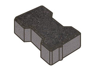 Тротуарная плитка Готика, Катушка Premiun Gold, 200x165x60 мм, цвет Голд 21