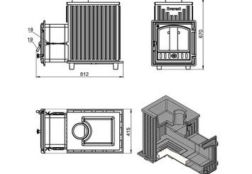 Печь для бани Эверест 24 (280) 3