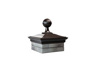 Колпак Zking Monblan 385 х 385 на 1,5 кирпича с шаром коричневый