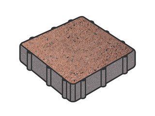 Тротуарная плитка Готика, Квадрат Premium Gold, 150x150x80 мм, цвет Голд 15