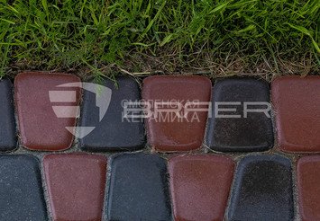 Тротуарная плитка BRAER Классико круговая, Винный 7