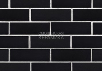 Клинкер фасадный ЛСР «Рейкьявик» черный гладкий матовый 2