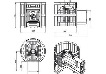 Чугунная печь для бани ЭТНА 24 (ДТ-4) Стандарт 3