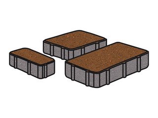 Тротуарная плитка Готика, "Новый Город Profi", 60 мм, оранжевый