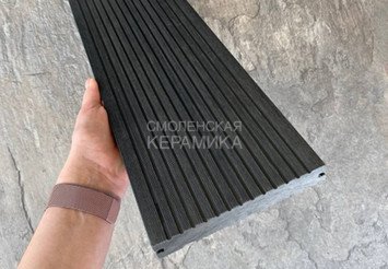 Террасная доска Latitudo Solid полнотелая 150x21x4000 мм, Графит 7