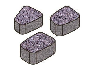 Тротуарная плитка Готика, Веер Premiun Gold, 60 мм, цвет Голд 20