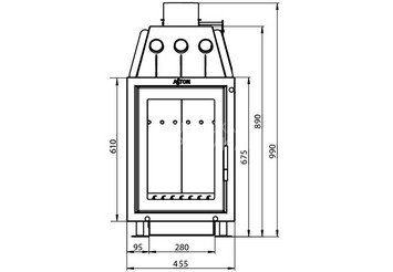 Каминная топка ASTON «Вертикаль» 4