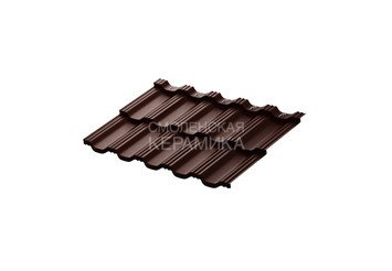 Модульная черепица AQUASYSTEM Гетеборг Pural BT MATT Коричневый RAL 8017 1205х780 мм 1
