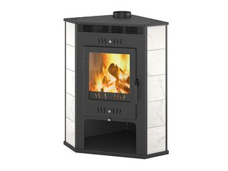 Печь-Камин ASTON 11кВт (180 м3) угловой Ø 150мм