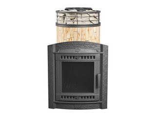 Печь банная "Атмосфера L" Окаменевшее дерево ламель+сетка