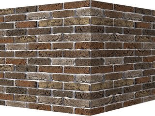 Декоративный камень 309-65 White Hills "Бремен брик" (Bremen brick), коричневый, угловой