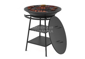 Чугунный Fantastic Grill Везувий Ø 700 (чаша+подставка+плита Gurman Ø700+крышка) 1