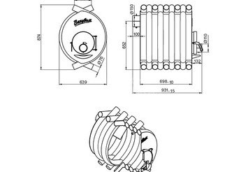 Печь отопительная ВЕЗУВИЙ АОГТ 02 3