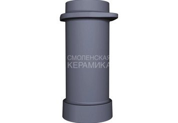 Чугунная НИЖНЯЯ труба для шибера (м/п,м/м) ИСКАНДЕР d-115 L-300мм 1