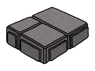 Тротуарная плитка Готика, "Старый город Profi", 80 мм, светло-серый