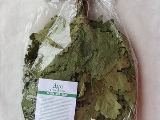 Веник "Экстра" из кавказского дуба с чабрецом в индивидуальной упаковке