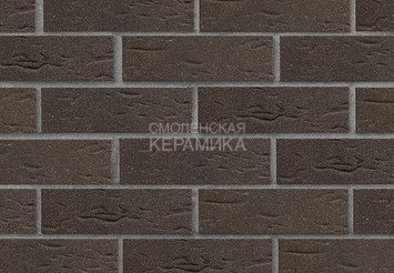 Клинкер фасадный ЛСР Возрождение «Лиссабон» темно-красный с черным песком винтаж 2