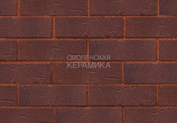 Клинкер фасадный ЛСР Возрождение «Порту» темно-красный с бордовым песком винтаж 3