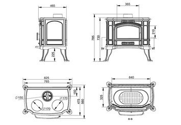 Печь-камин Везувий KZ-14S 