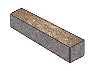 Тротуарная плитка Готика, "Ригель Natur", 80 мм, танго